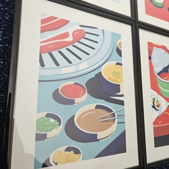 Koreatown Inspired Art Deco Framed Artwork Set (8.5 x 10.5) - Picture 2 of 6